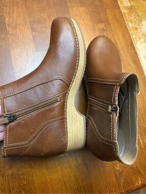 Dansko Barbara Clog Ankle Boots Women's Size 41 US 10.5-11 Caramel Leather